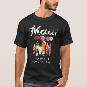 Camiseta Camino De Maui Hawaii A La Playa De Hana Surfboard