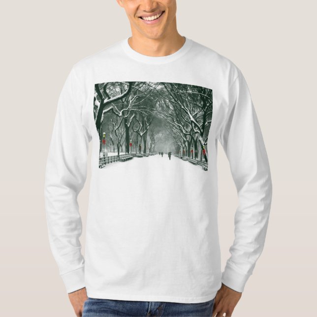 Camiseta Camino de nieve de Central Park (Anverso)