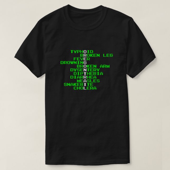 Camiseta Camino de Oregón - Formas de morir en Occidente  (Diseño del anverso)