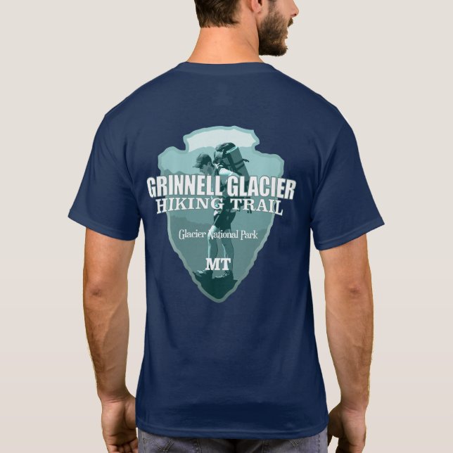 Camiseta Camino de senderismo por el glaciar de Grinnell (p (Reverso)
