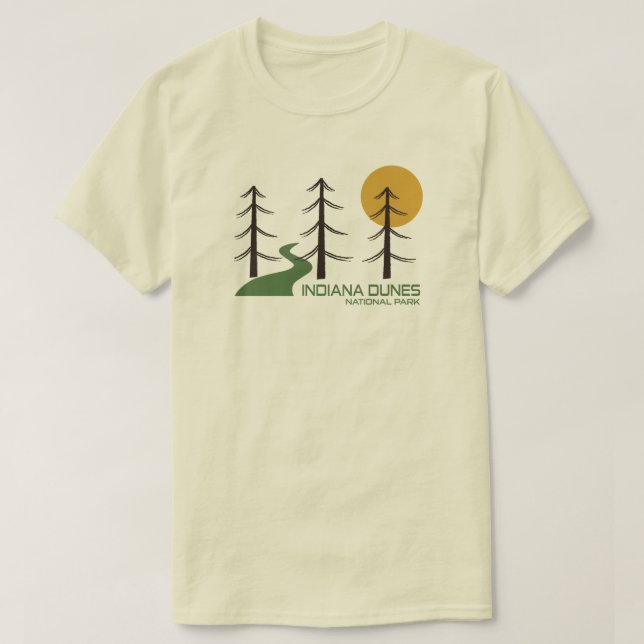 Camiseta Camino del Parque Nacional de las Dunas de Indiana (Diseño del anverso)