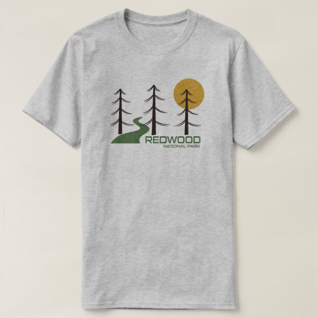 Camiseta Camino del Parque Nacional de Redwood (Diseño del anverso)