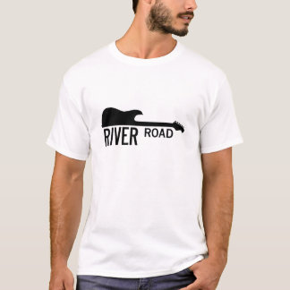 Camiseta Camino del río - logotipo grande blanco