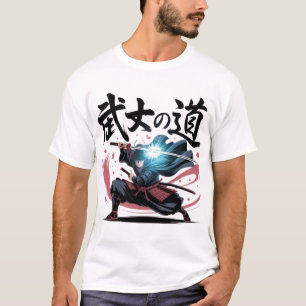 Camiseta Camino del Samurái   Kanji Japonés Anime Katana B