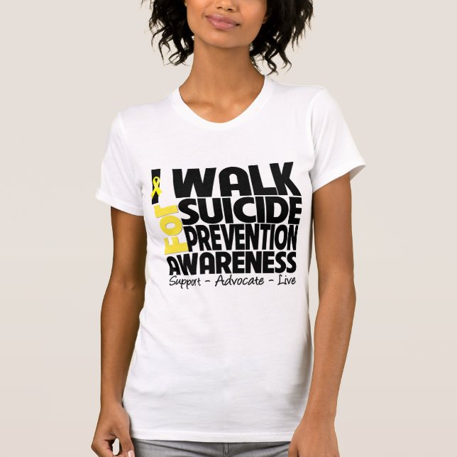 Camiseta Camino para la conciencia de la prevención del (Anverso)