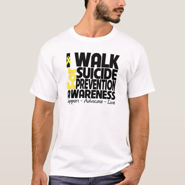 Camiseta Camino para la conciencia de la prevención del (Anverso)