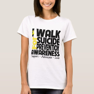 Camiseta Camino para la conciencia de la prevención del