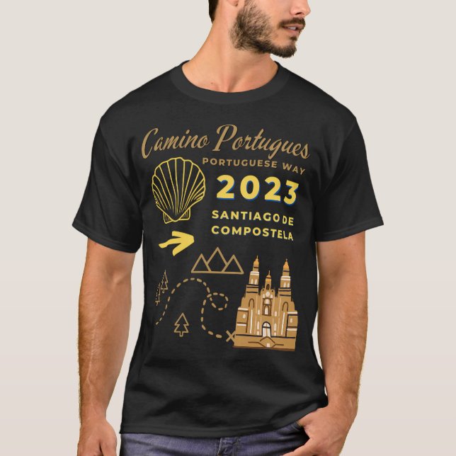 Camiseta Camino Portugués Camino Portugués 2023 Santiago De (Anverso)