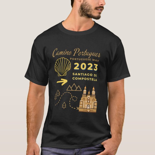 Camiseta Camino Portugués Camino Portugués 2023 Santiago De (Anverso)