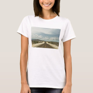 Camiseta Camino recto largo con el paisaje de Baja del
