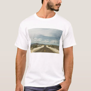 Camiseta Camino recto largo con el paisaje de Baja del