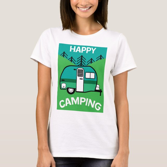 Camiseta Caminos felices | Caravaner | Camper Cojín decorat (Anverso)