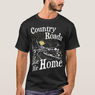 Camiseta Caminos Rurales Me Llevan a Casa Senderismo Montañ