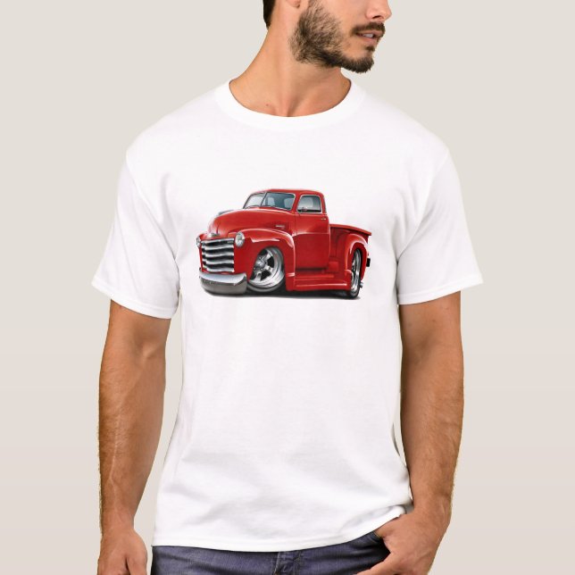 Camiseta Camión 1950-52 del rojo de Chevy (Anverso)