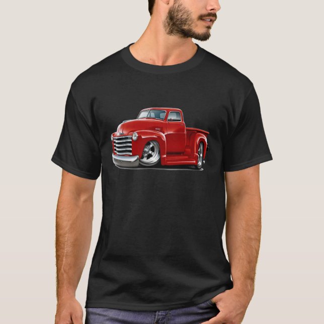 Camiseta Camión 1950-52 del rojo de Chevy (Anverso)