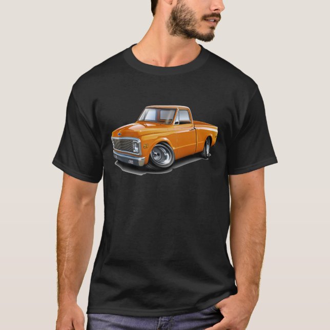 Camiseta Camión 1970-72 del naranja de Chevy C10 (Anverso)