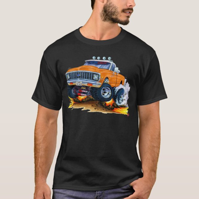 Camiseta Camión 1970-72 del naranja de Chevy CK1500 (Anverso)