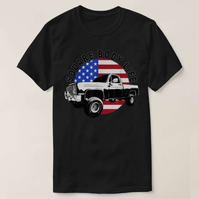 Camiseta Camión 4X4 cuadrado clásico  (Diseño del anverso)