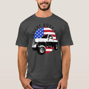 Camiseta Camión 4X4 cuadrado clásico de cuerpo cuadrado