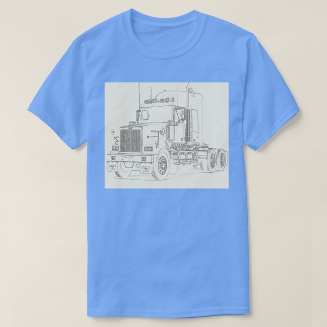 Camiseta Camión abstracto de color 15 (Diseño del anverso)