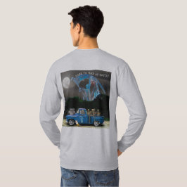 Camiseta Camión azul de recogida y equipo de esqueleto