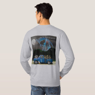 Camiseta Camión azul de recogida y equipo de esqueleto