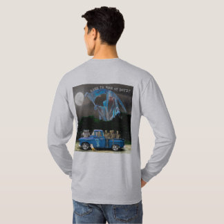 Camiseta Camión azul de recogida y equipo de esqueleto