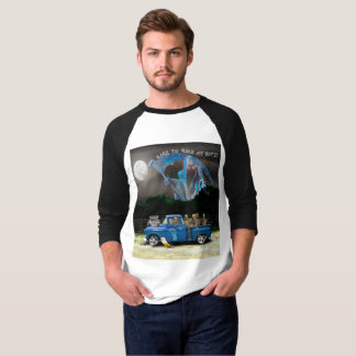 Camiseta Camión azul de recogida y equipo de esqueleto