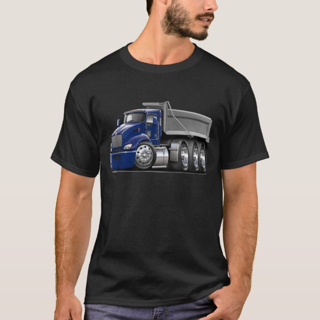 Camiseta Camión Azul-Gris de Kenworth T440 DK (Anverso)