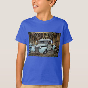 Camiseta Camión azul vintage Rustic Barn