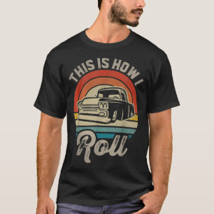 Camiseta Camión Bajado Retro Así es Como Rueda Lowrider