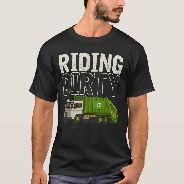 Camiseta Camión basura Cita Camión basura Día de basura Cam (Anverso)