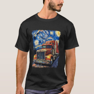 Camiseta Camión camionero Camión Camión Starry Night Painti