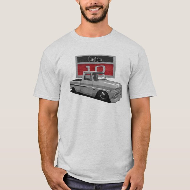 Camiseta Camión Chevy C10 estrellado En 1966 (Anverso)