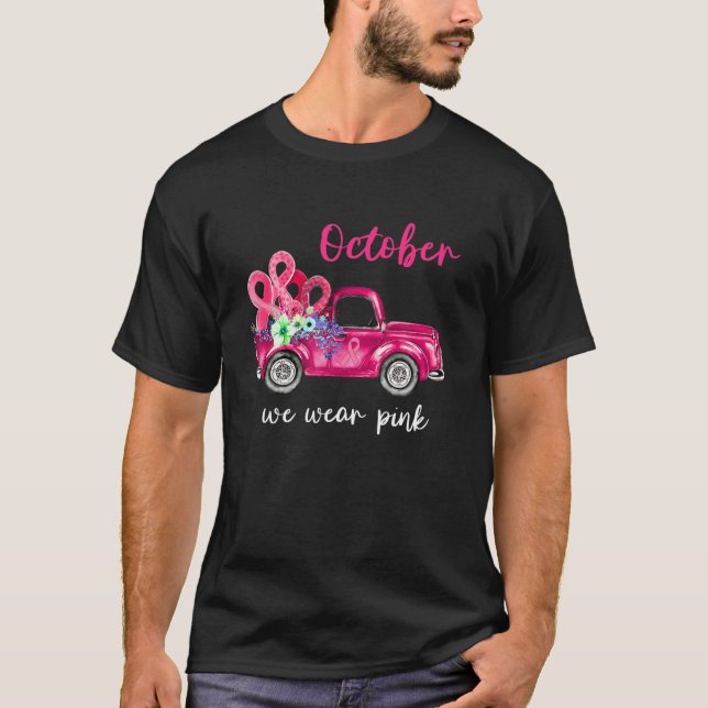 Camiseta Camión Cinta Rosa Octubre Usamos Caña De Mama Rosa (Anverso)