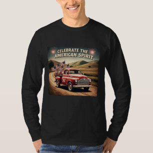 Camiseta Camión clásico "Celebrar el espíritu americano"