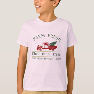 Camiseta Camión Clásico Vintage Fresco de Granja Pinos