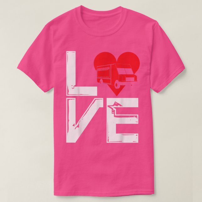Camiseta Camion Comida Amor Camiones De Helado Comida Rápid (Diseño del anverso)