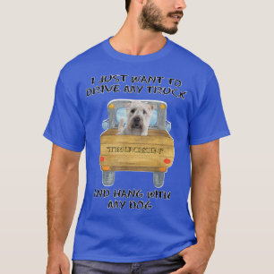 Camiseta Camión conduciendo Perro blanda de rueda recubiert