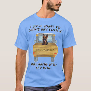 Camiseta Camión conduciendo perro pastor alemán