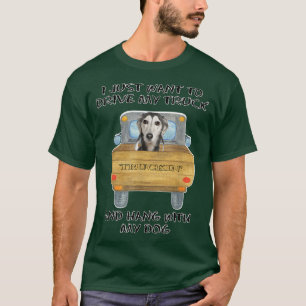 Camiseta Camión conduciendo perro Saluki