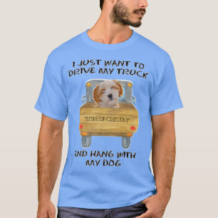 Camiseta Camión conduciendo Perro Tibetano Terrier