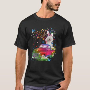 Camiseta Camión conejo de perros malteses cazando huevos Pa