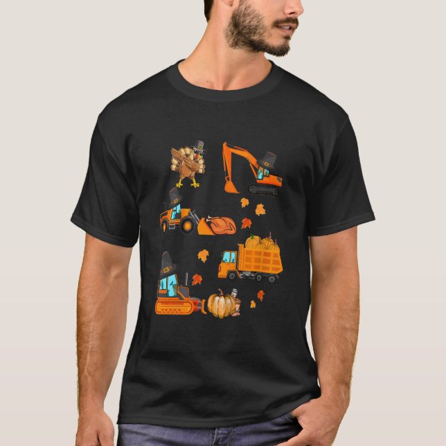 Camiseta Camión Crane de vehículo de construcción infantil  (Anverso)