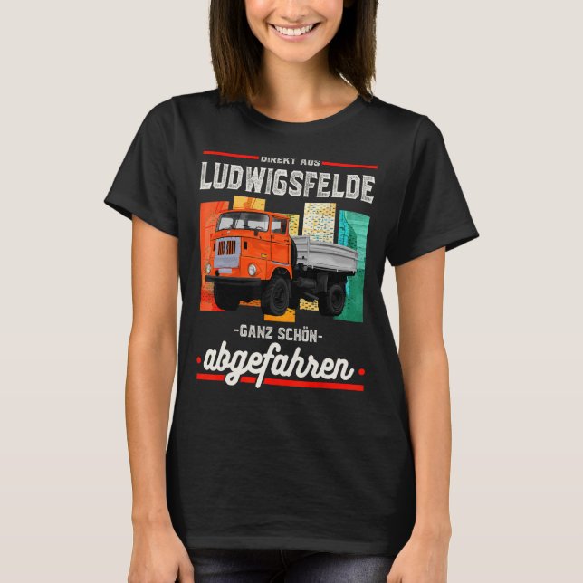 Camiseta Camión DDR IFA W50 diciendo retro (Anverso)