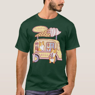 Camiseta Camión De Alimentos Para Helados Graciosos Corgis 