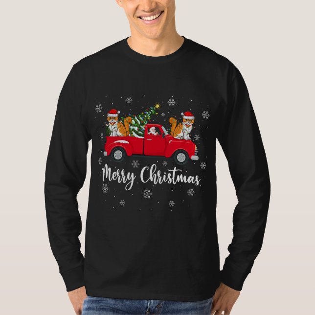 Camiseta Camión de árbol de navidad de Santa Riding Chris g (Anverso)