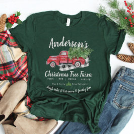 Camiseta Camión de árbol de navidad de vintage de familia c
