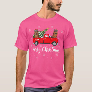 Camiseta Camión de árbol de Navidad Wombat Chr