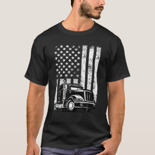 Camiseta Camión de bandera estadounidense cargador de camió